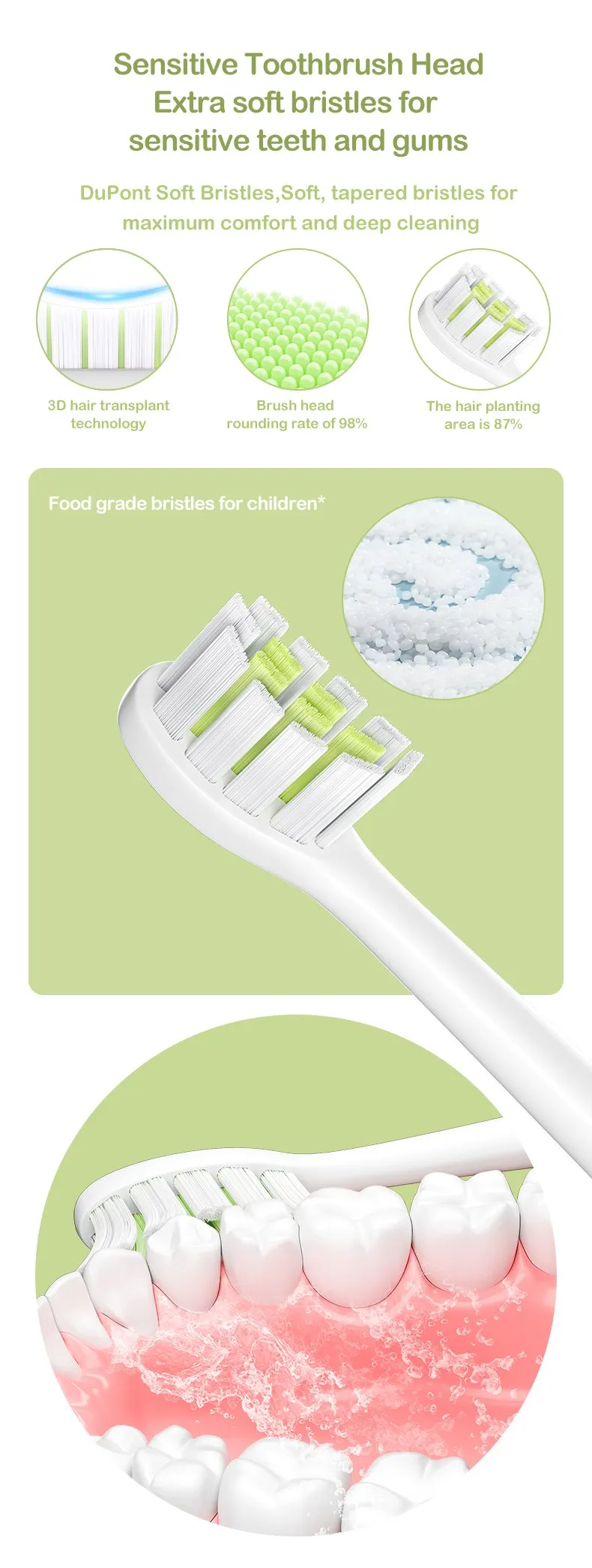 T2 smart automatic kids electric toothbrush