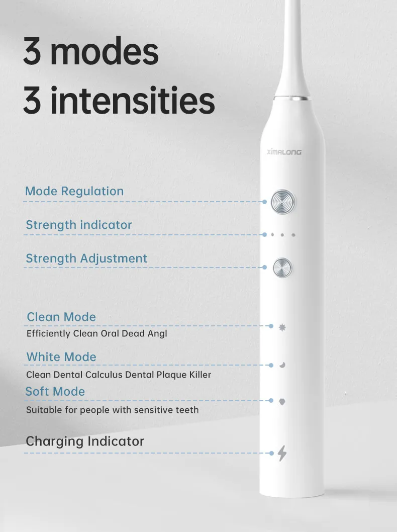 T8 S18 whitening adult sonic electric toothbrush with toothbrush head