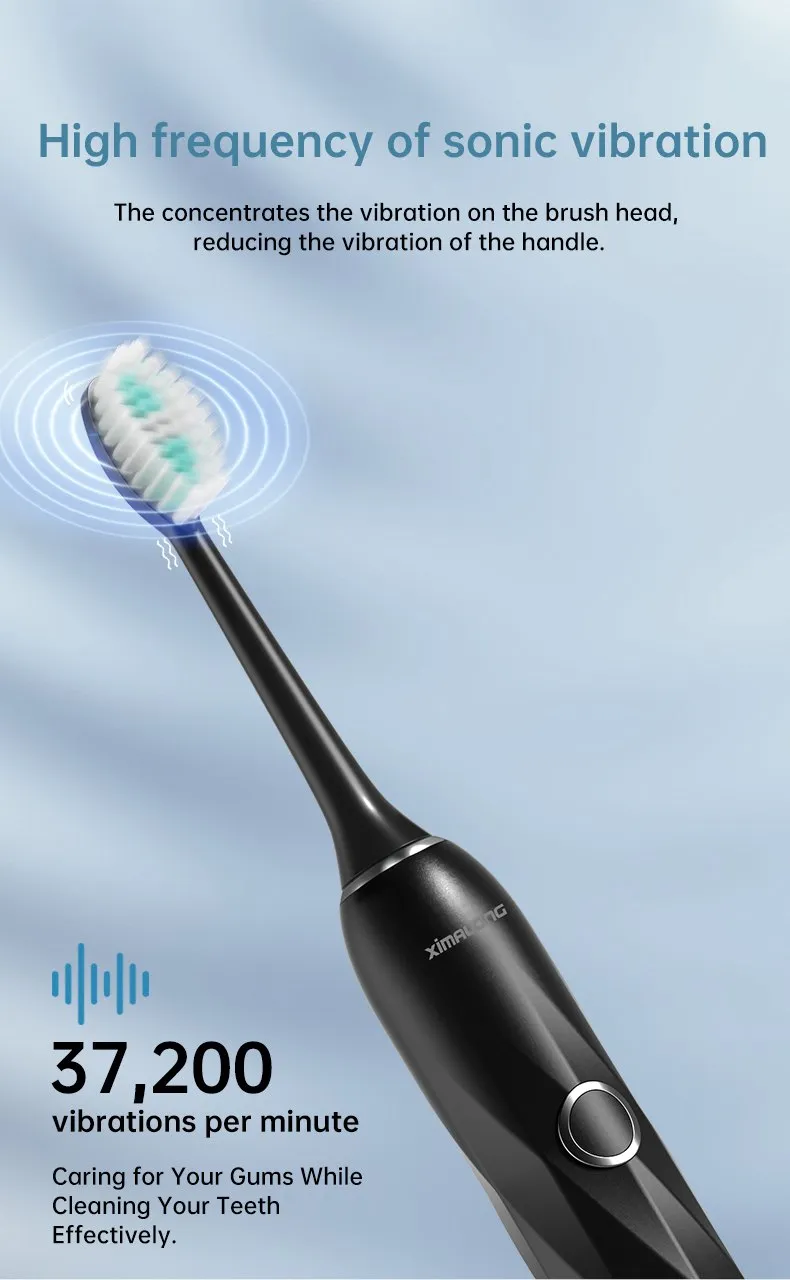 T6 electric toothbrush with 3 head brush