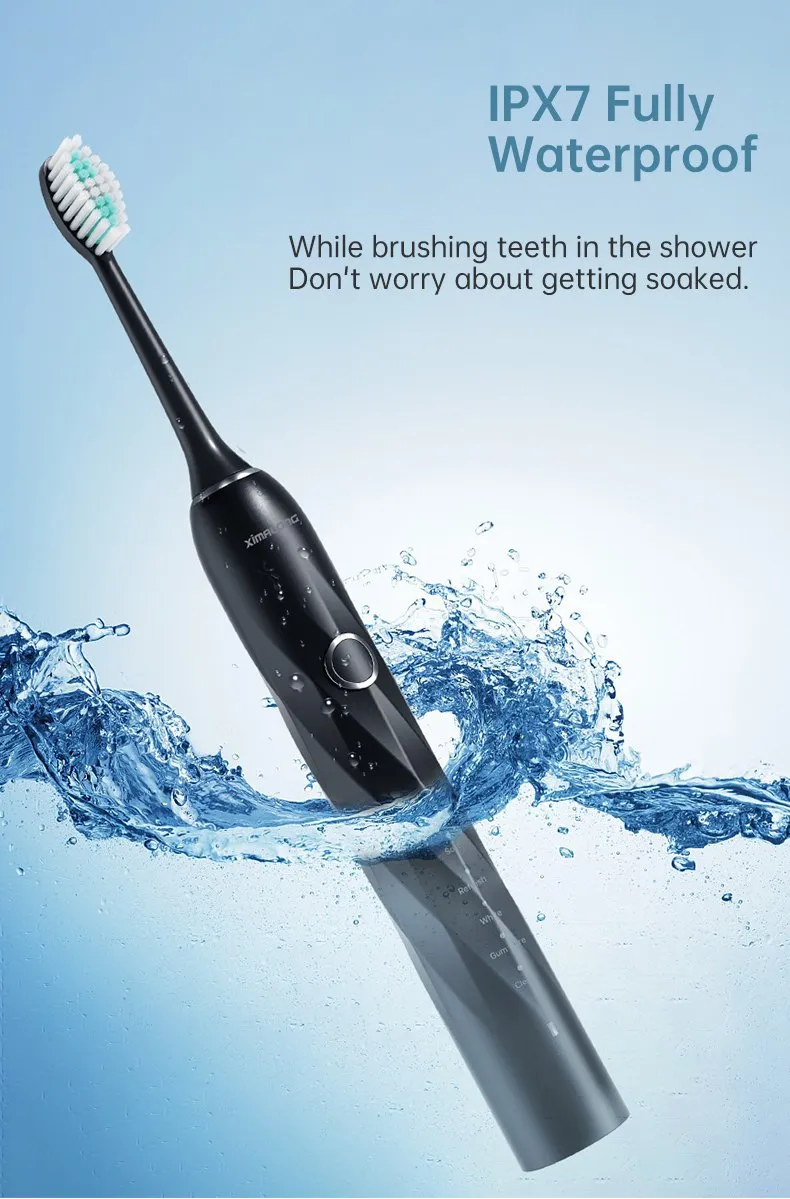 T6 electric toothbrush with 3 head brush