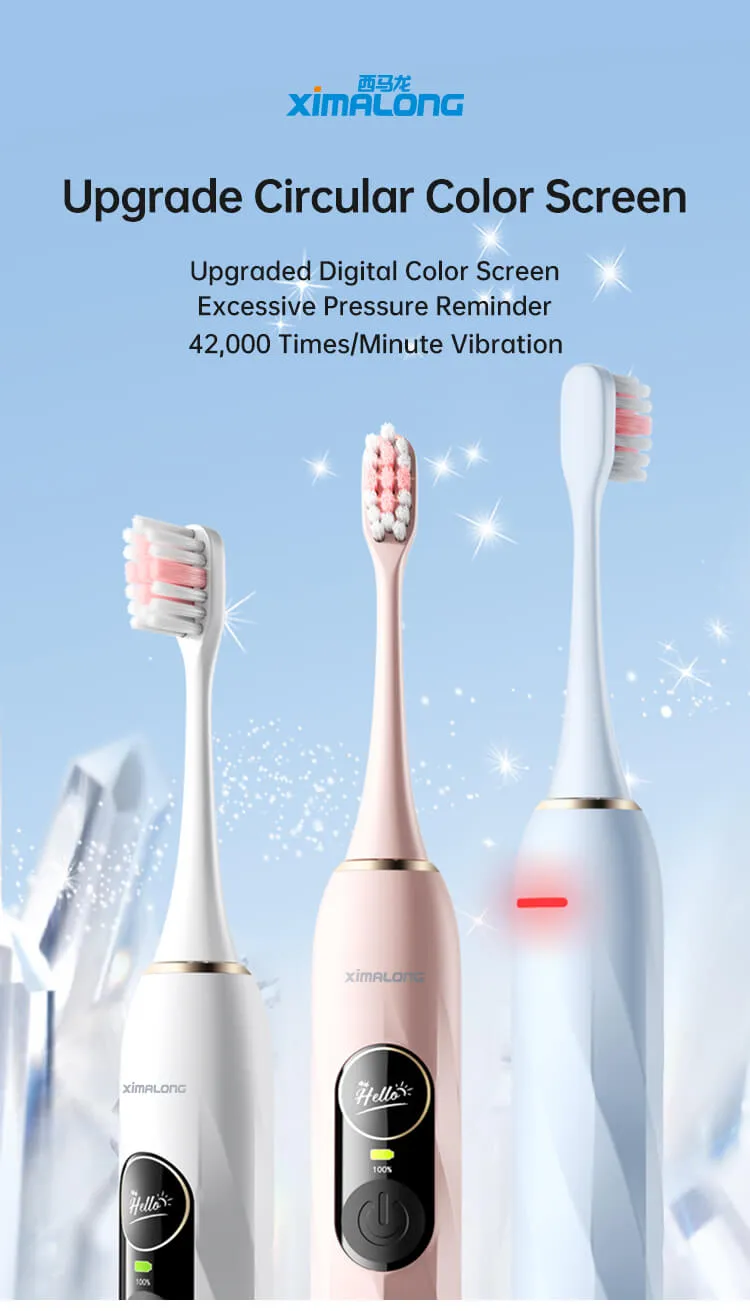 color screen smart electric toothbrush